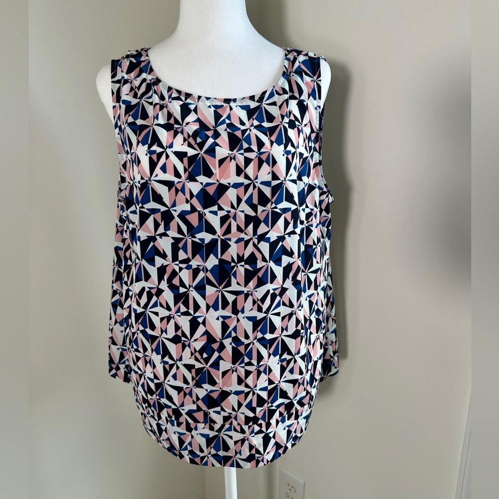 Banana Republic Factory Geo printed Open-back Tank Top
